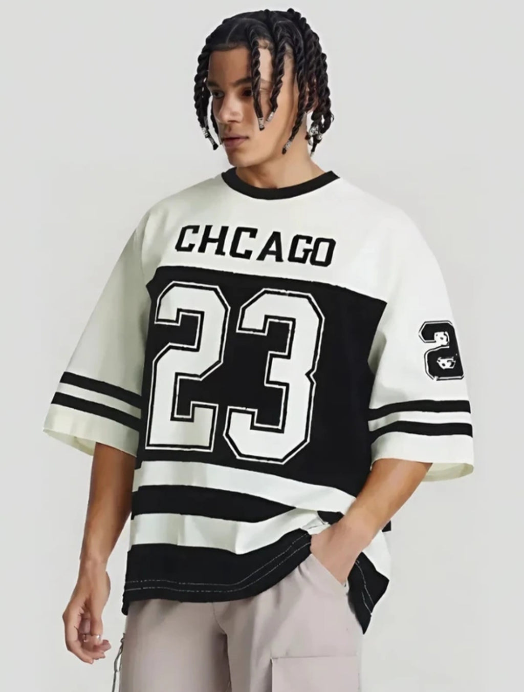Chicago 23 Oversized T-Shirt for Men | Streetwear Loose Fit Tee