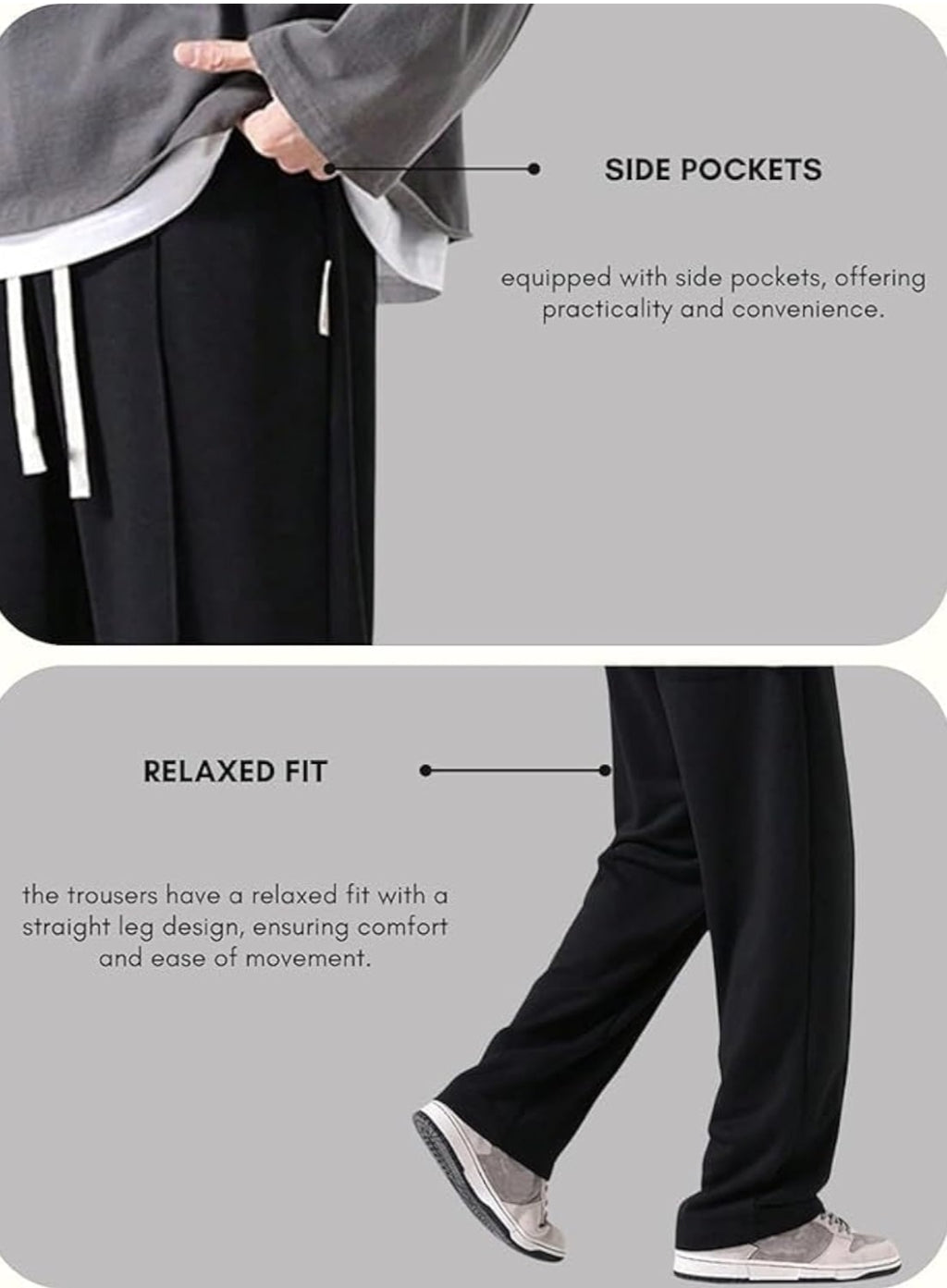 Men’s Premium Straight Fit Jogger Pants | Casual Loose Fit Trousers | Comfortable Daily Wear (Multi-Color Available)
