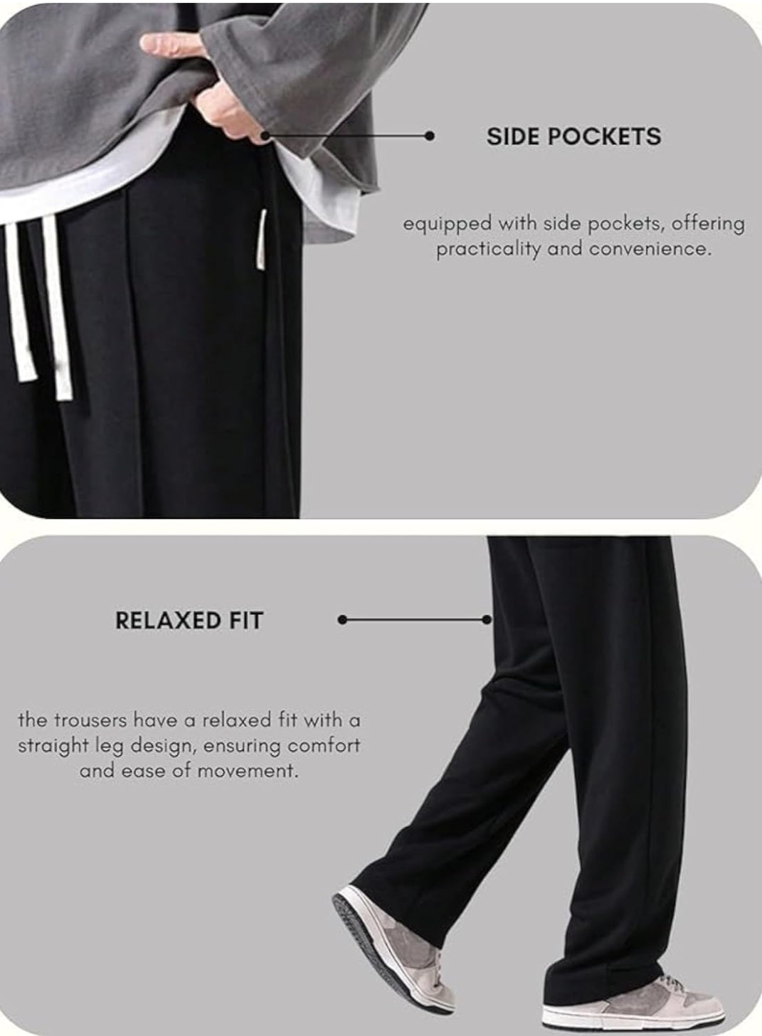 Men’s Premium Straight Fit Jogger Pants | Casual Loose Fit Trousers | Comfortable Daily Wear (Multi-Color Available)