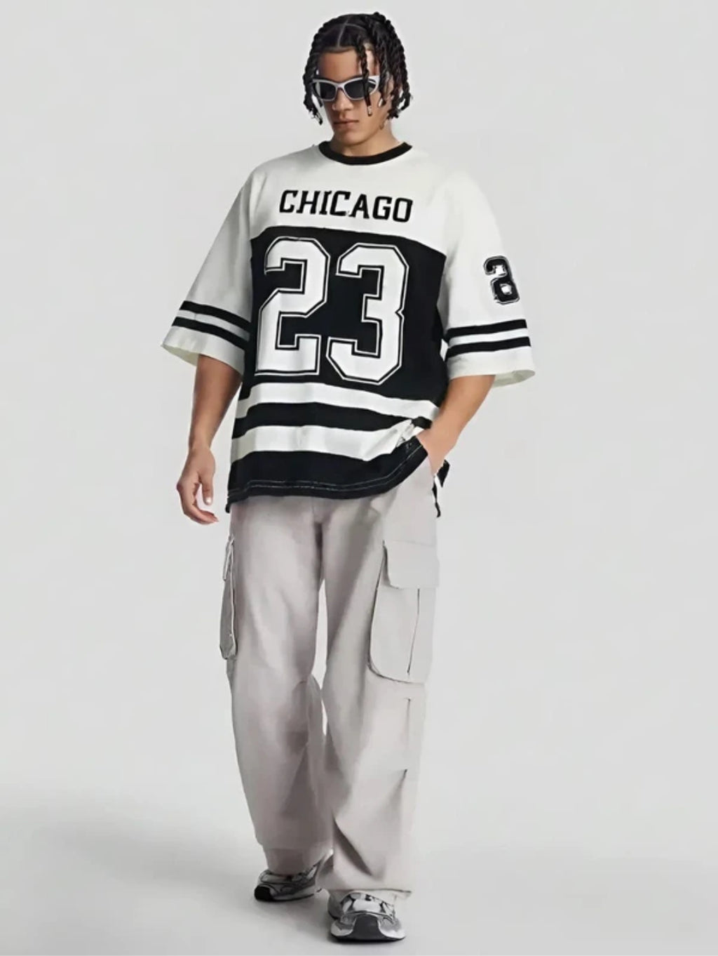 Chicago 23 Oversized T-Shirt for Men | Streetwear Loose Fit Tee