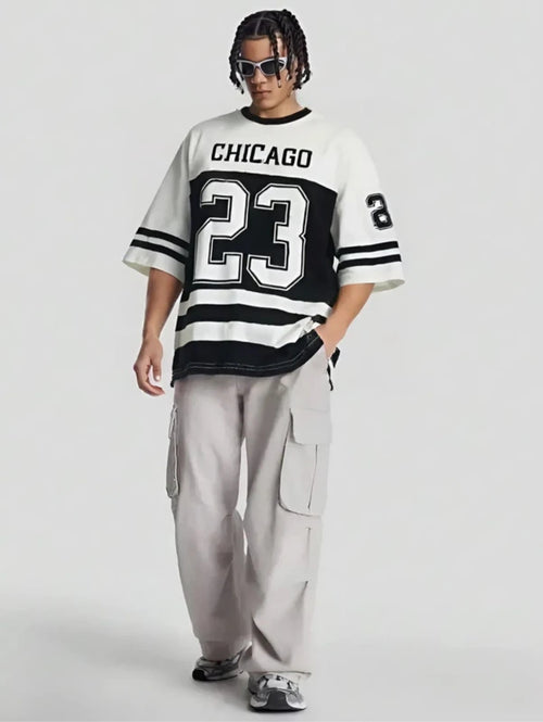 Chicago 23 Oversized T-Shirt for Men | Streetwear Loose Fit Tee