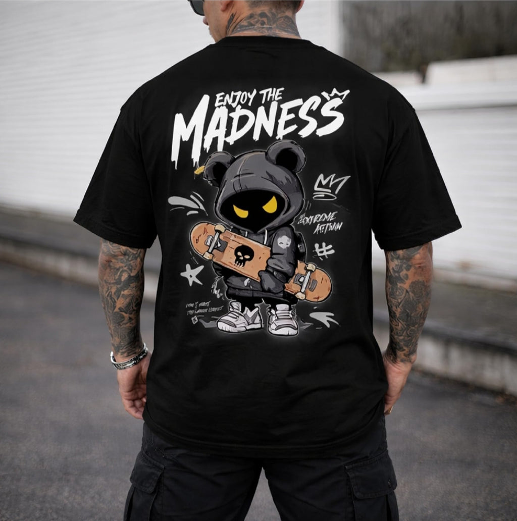 “Enjoy The Madness” Printed Oversized T-Shirt