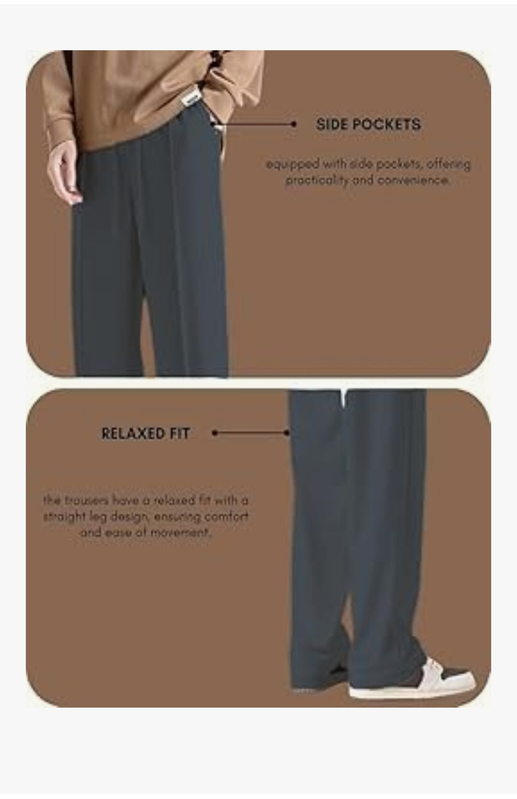 Men’s Premium Straight Fit Jogger Pants | Casual Loose Fit Trousers | Comfortable Daily Wear (Multi-Color Available)